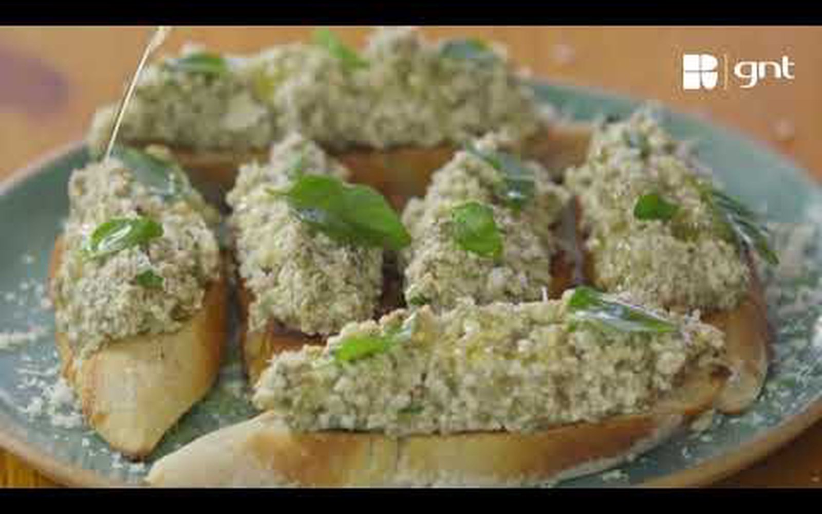 Bruschetta de berinjela e ricota