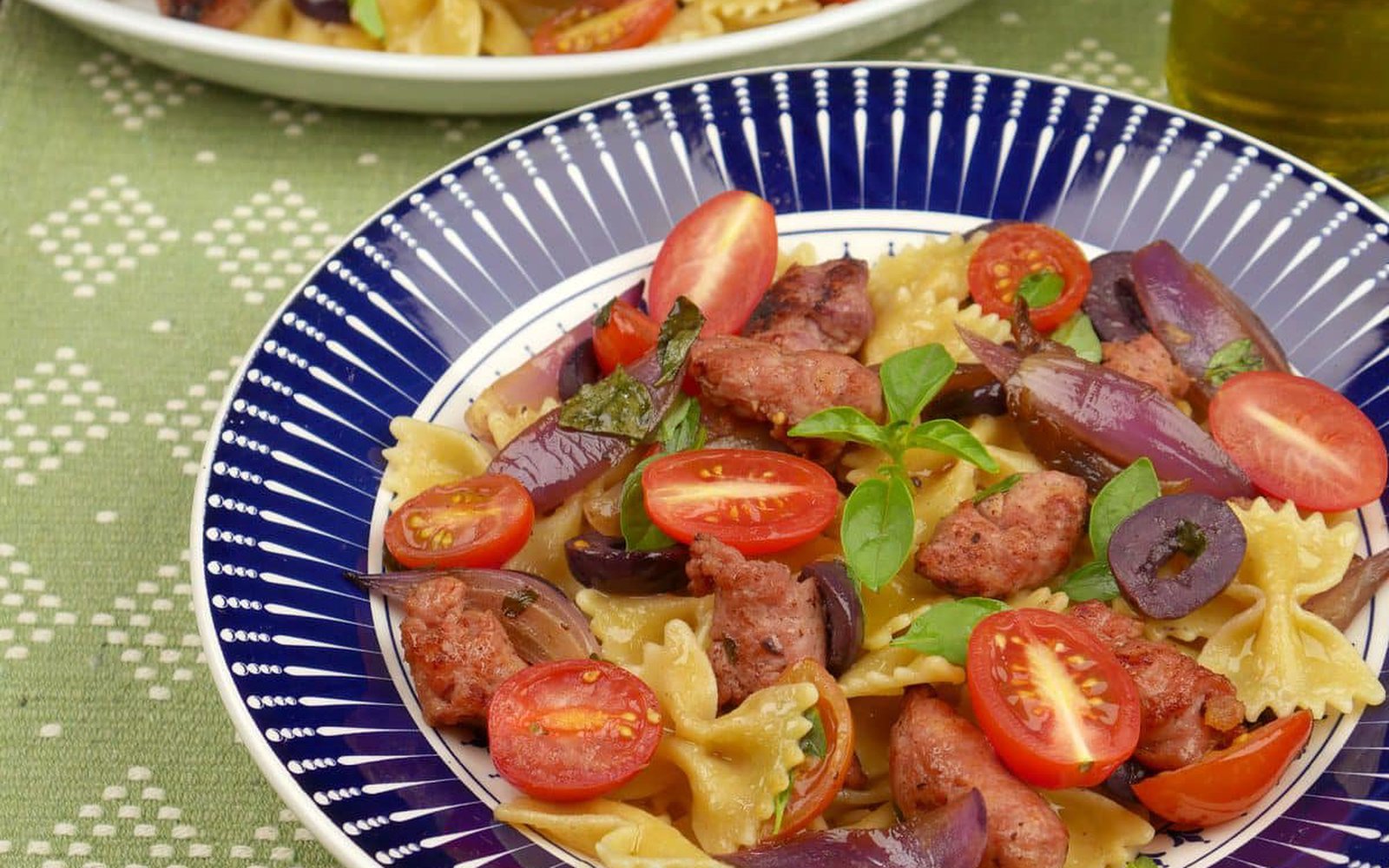 Farfalle com Linguiça