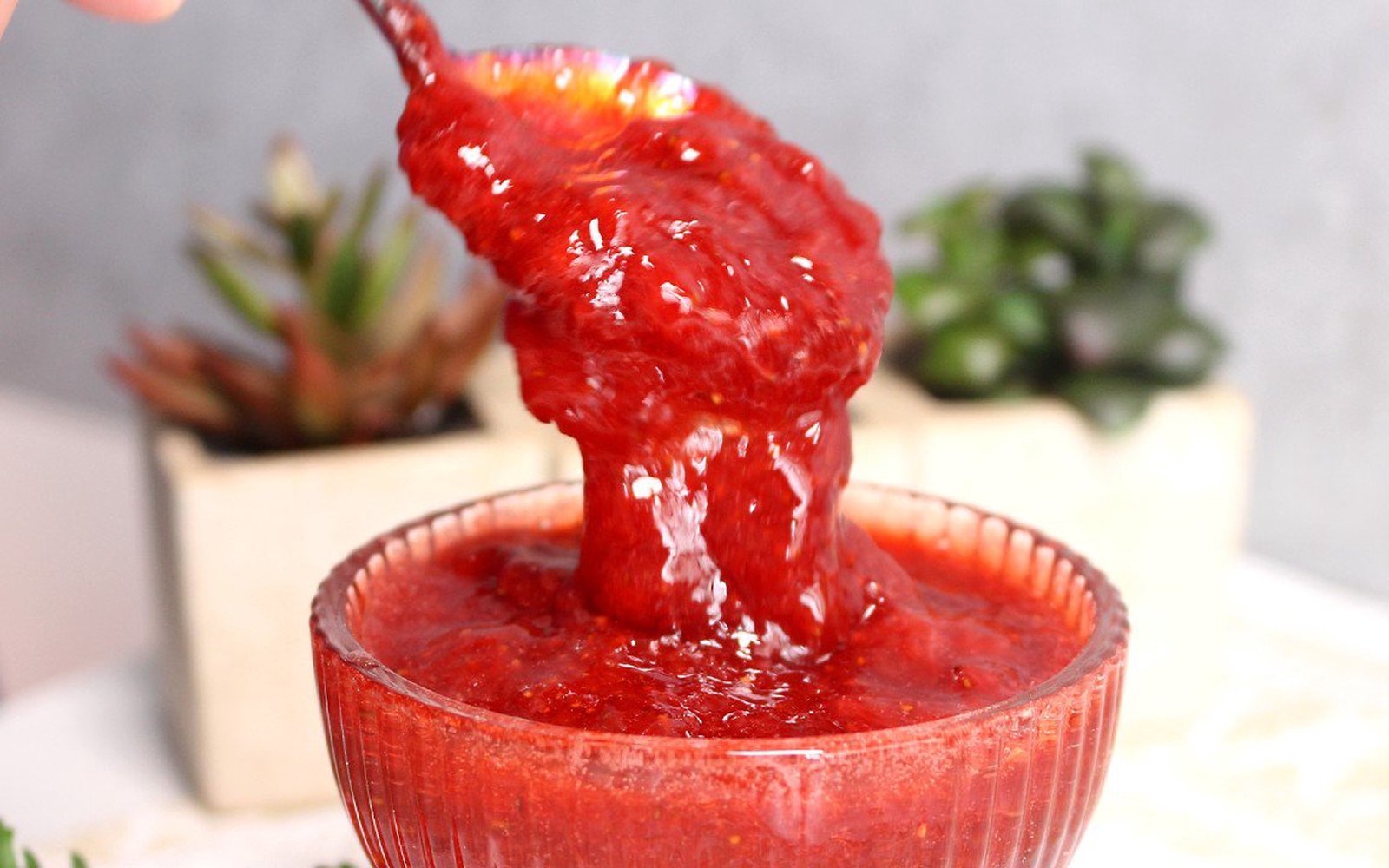 Geleia de morango com vinho