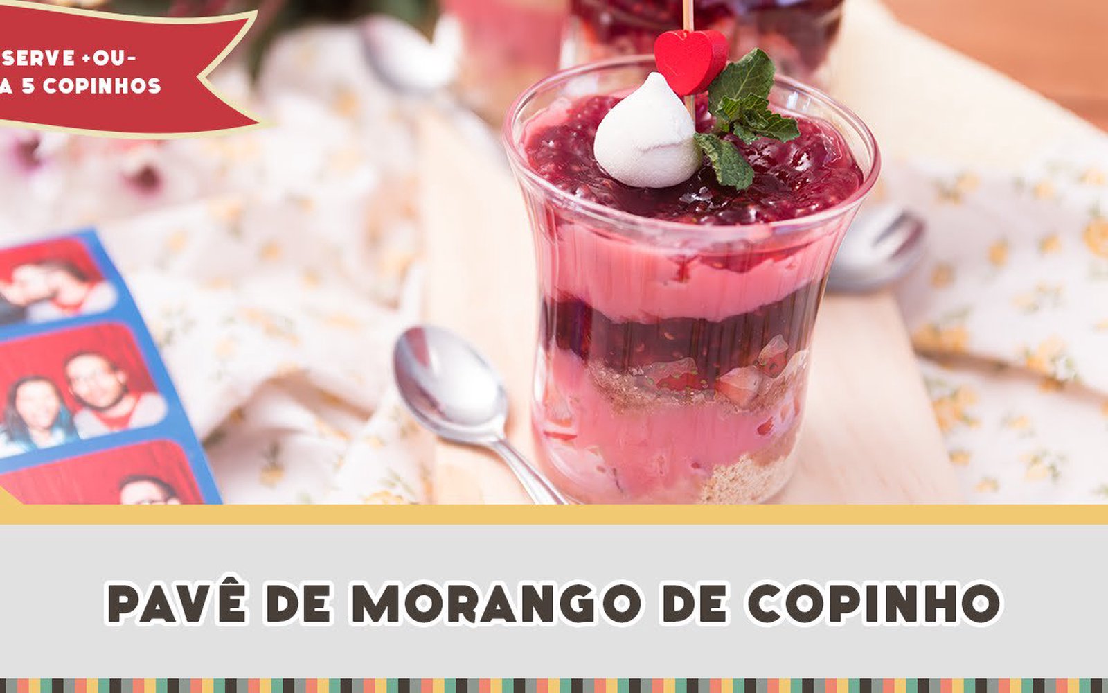 Pavê de Morango de Copinho