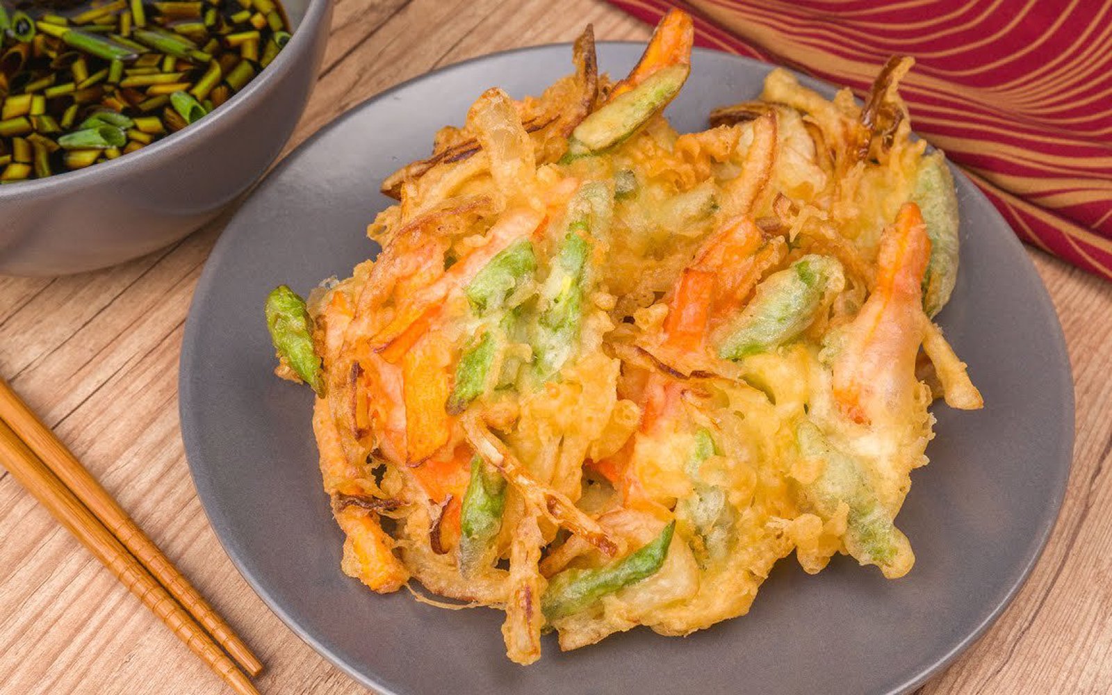 Tempurá de Legumes com Molho