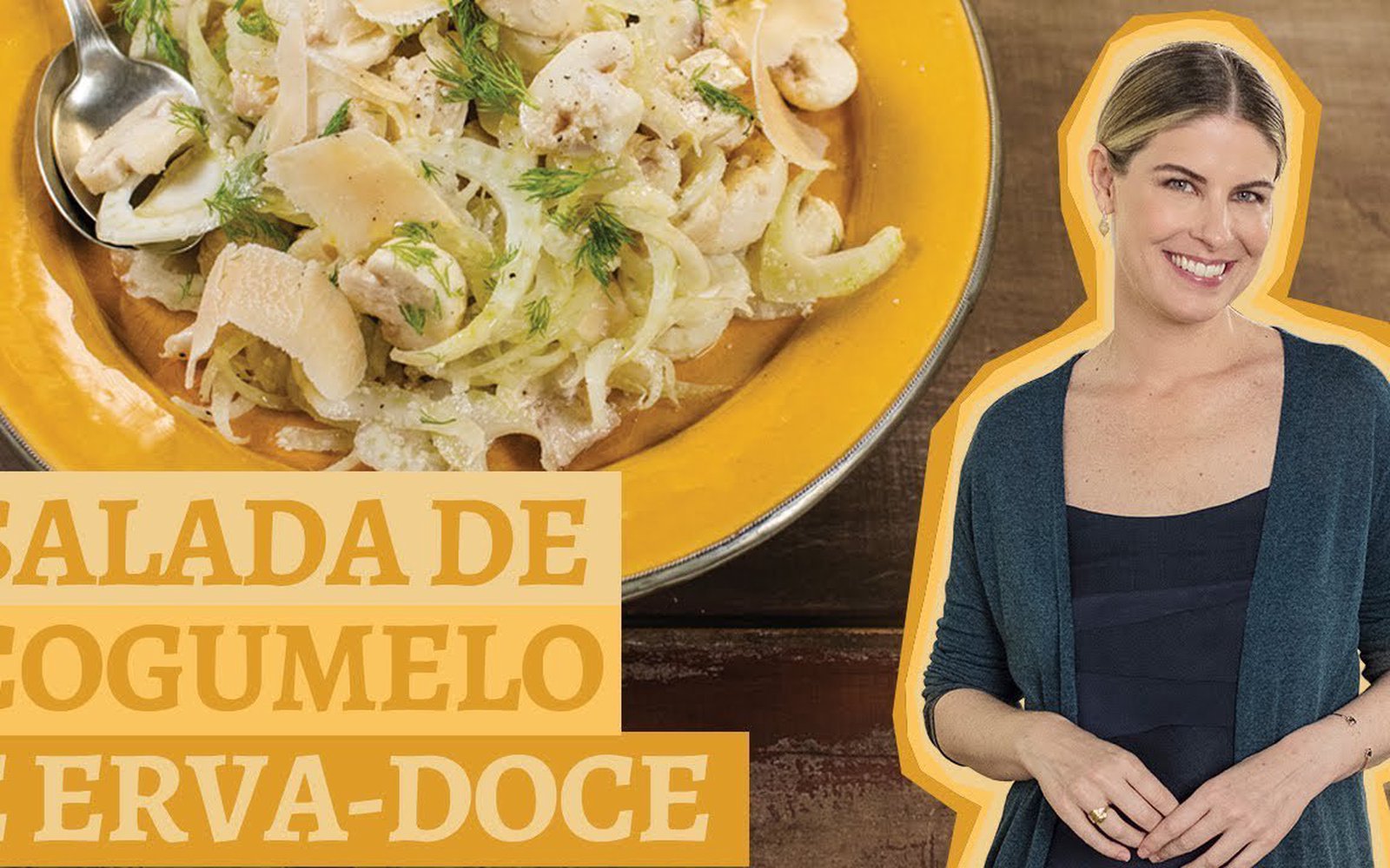 Salada de cogumelo com erva-doce