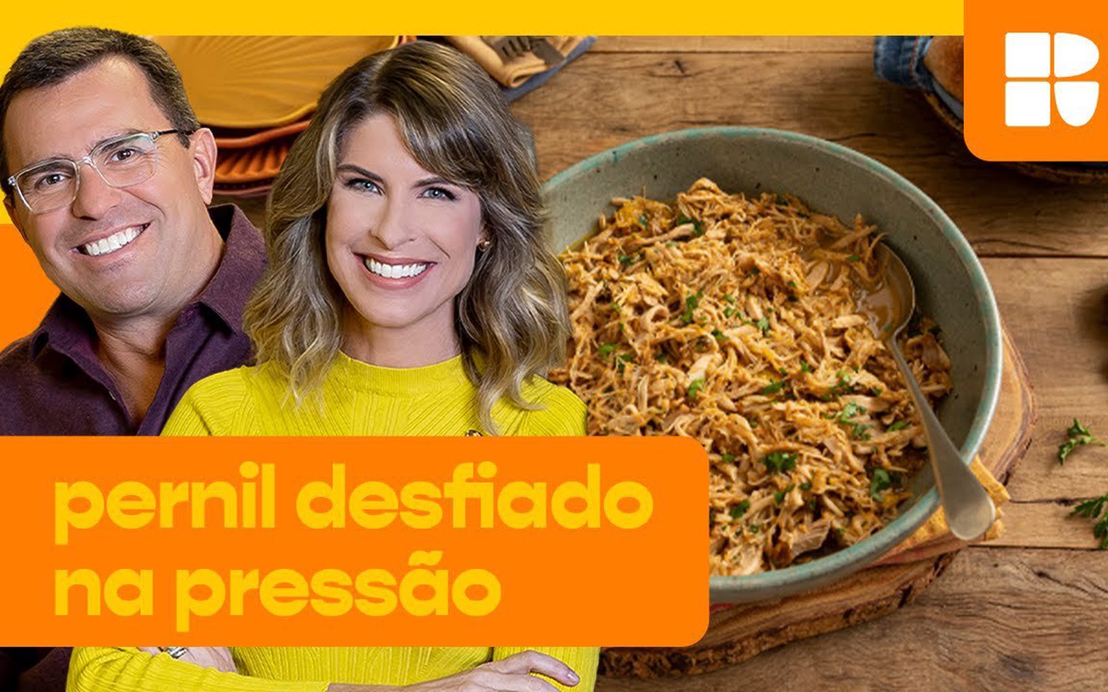 Pernil desfiado na panela de pressão