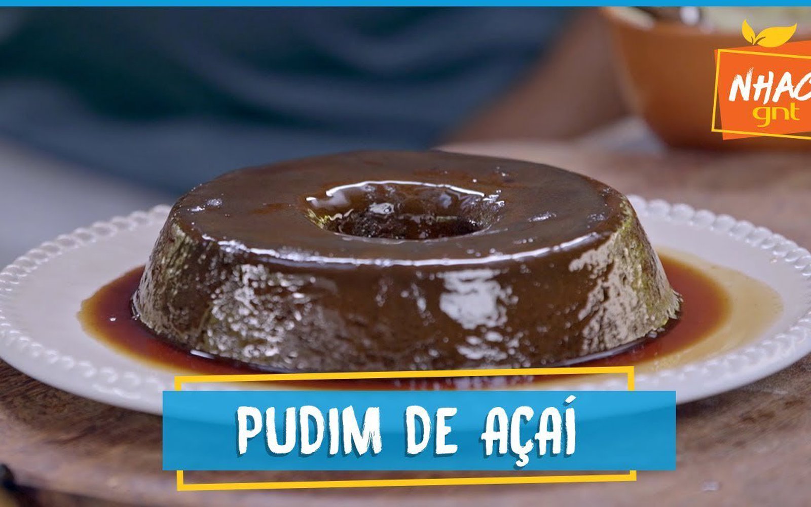 Pudim de açaí