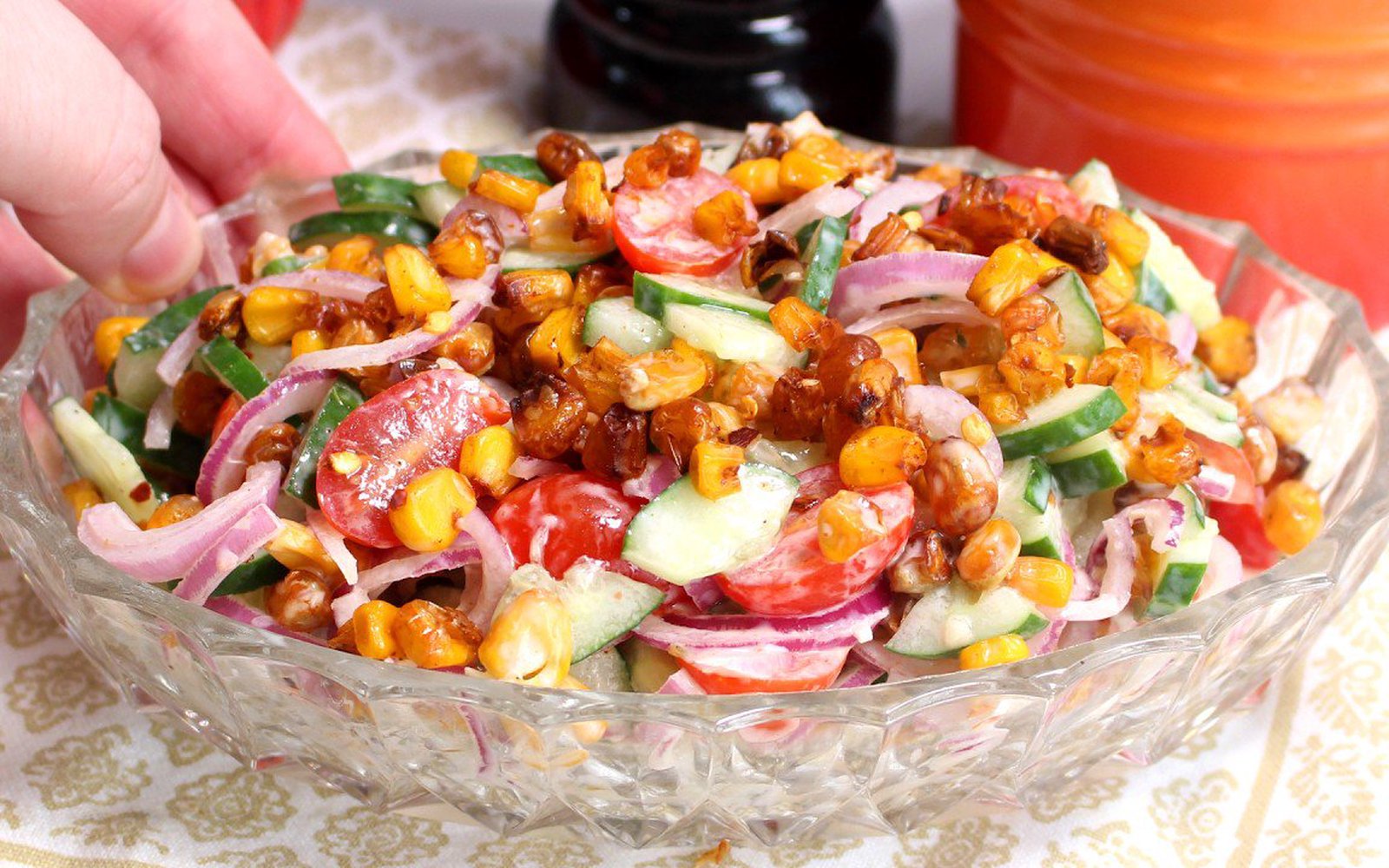 Salada com Milho Assado