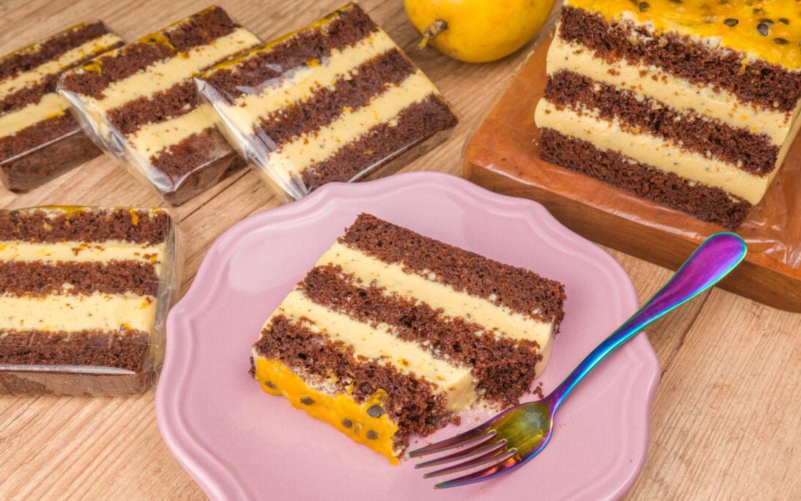 Slice Cake de Maracujá