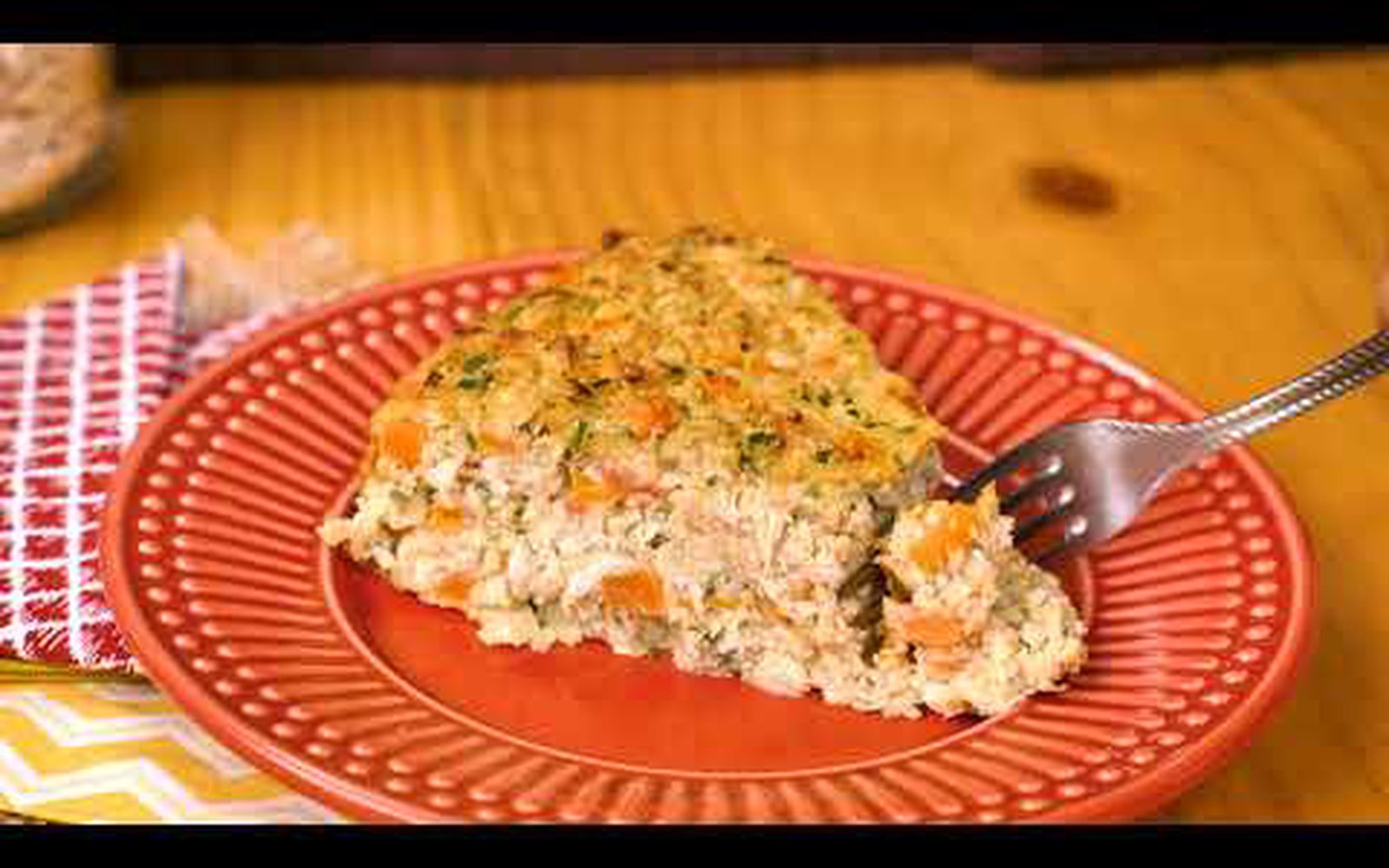 Torta de frango com farelo de aveia