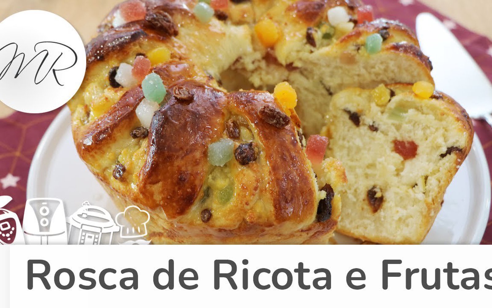 Rosca de Ricota e Frutas