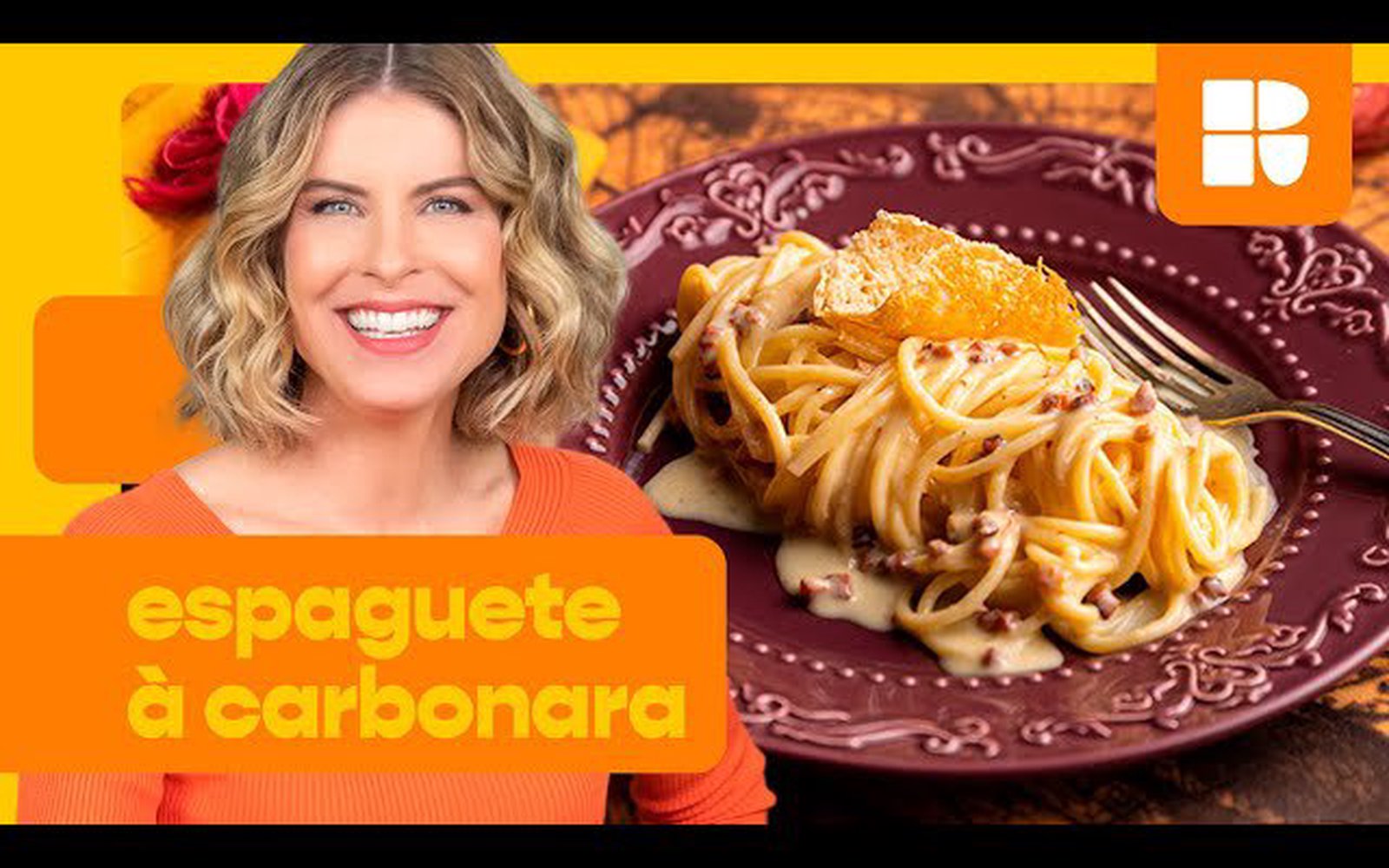 Espaguete à carbonara fácil com bacon
