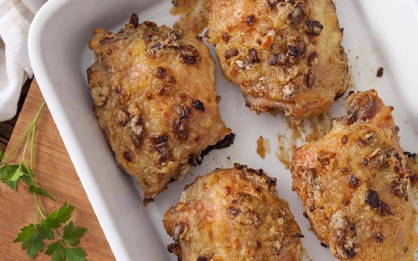 Sobrecoxas de Frango com Creme de Cebola