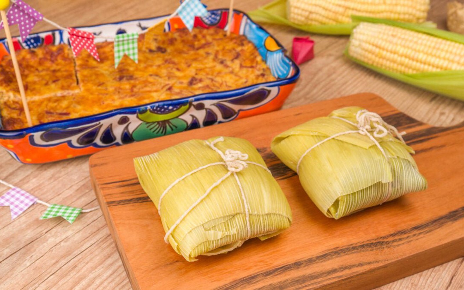 Pamonha com Carne Seca e Queijo