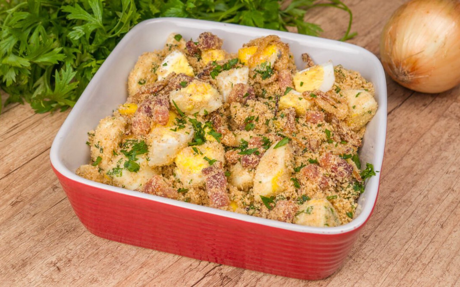 Farofa de Bacon, Cebola e Ovo