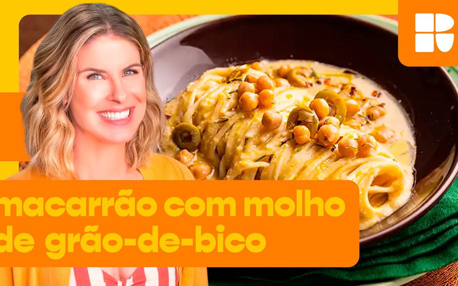 Macarrão com molho de grão-de-bico