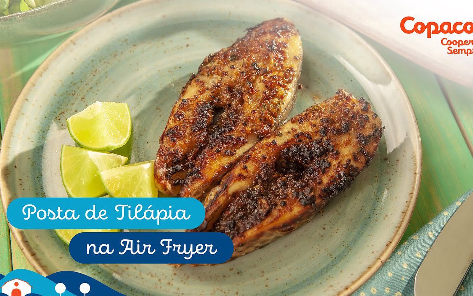 Posta de Tilápia na Air Fryer