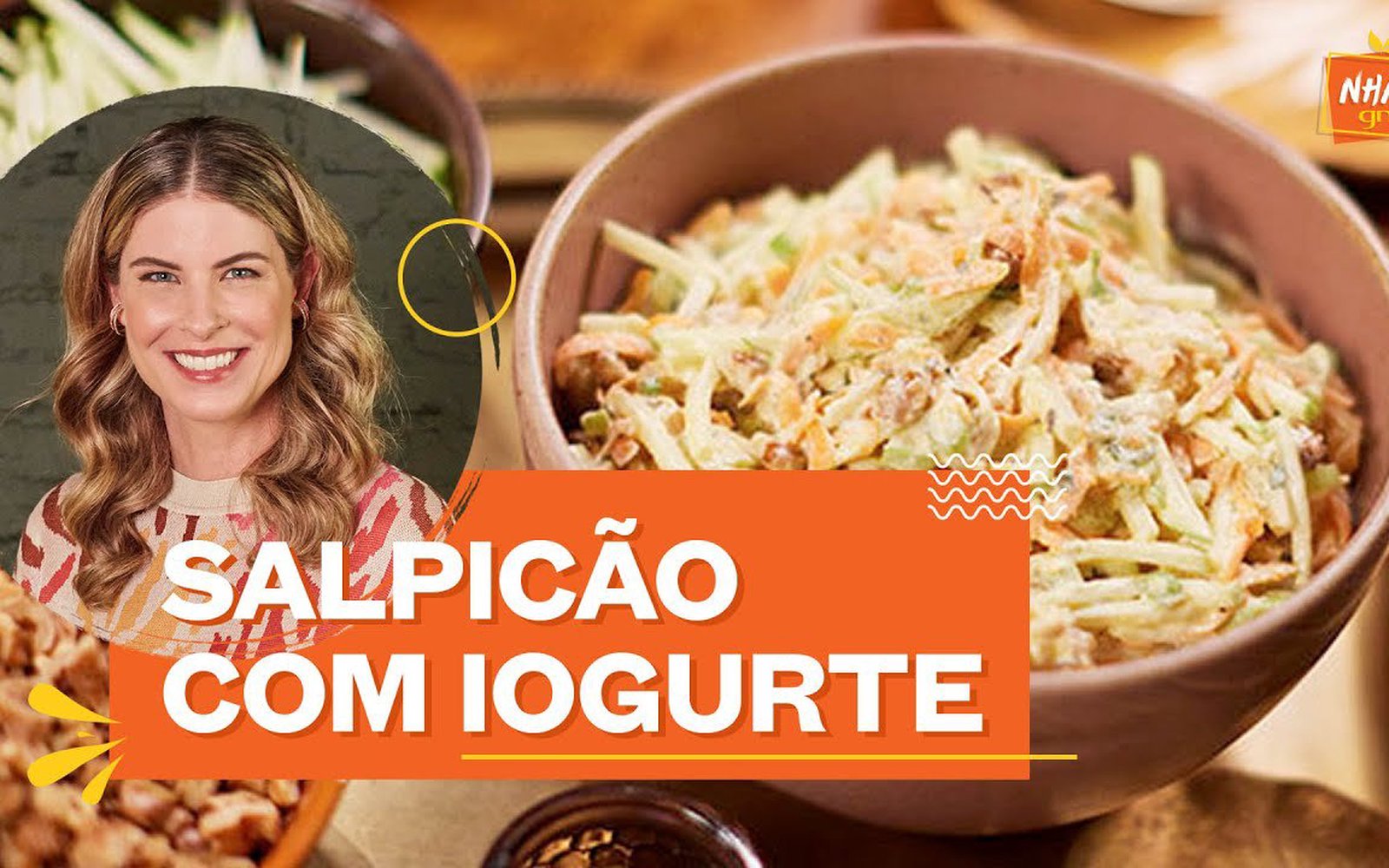 Salpicão de frango com iogurte natural cremoso