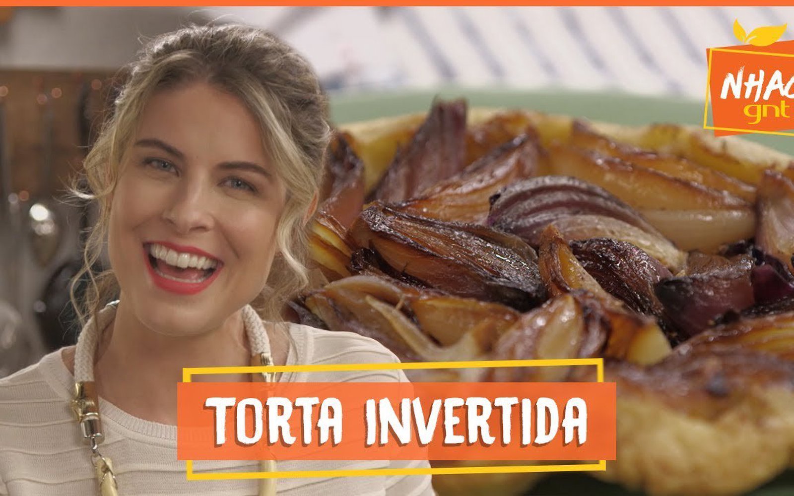 Tarte tatin salgada de cebola