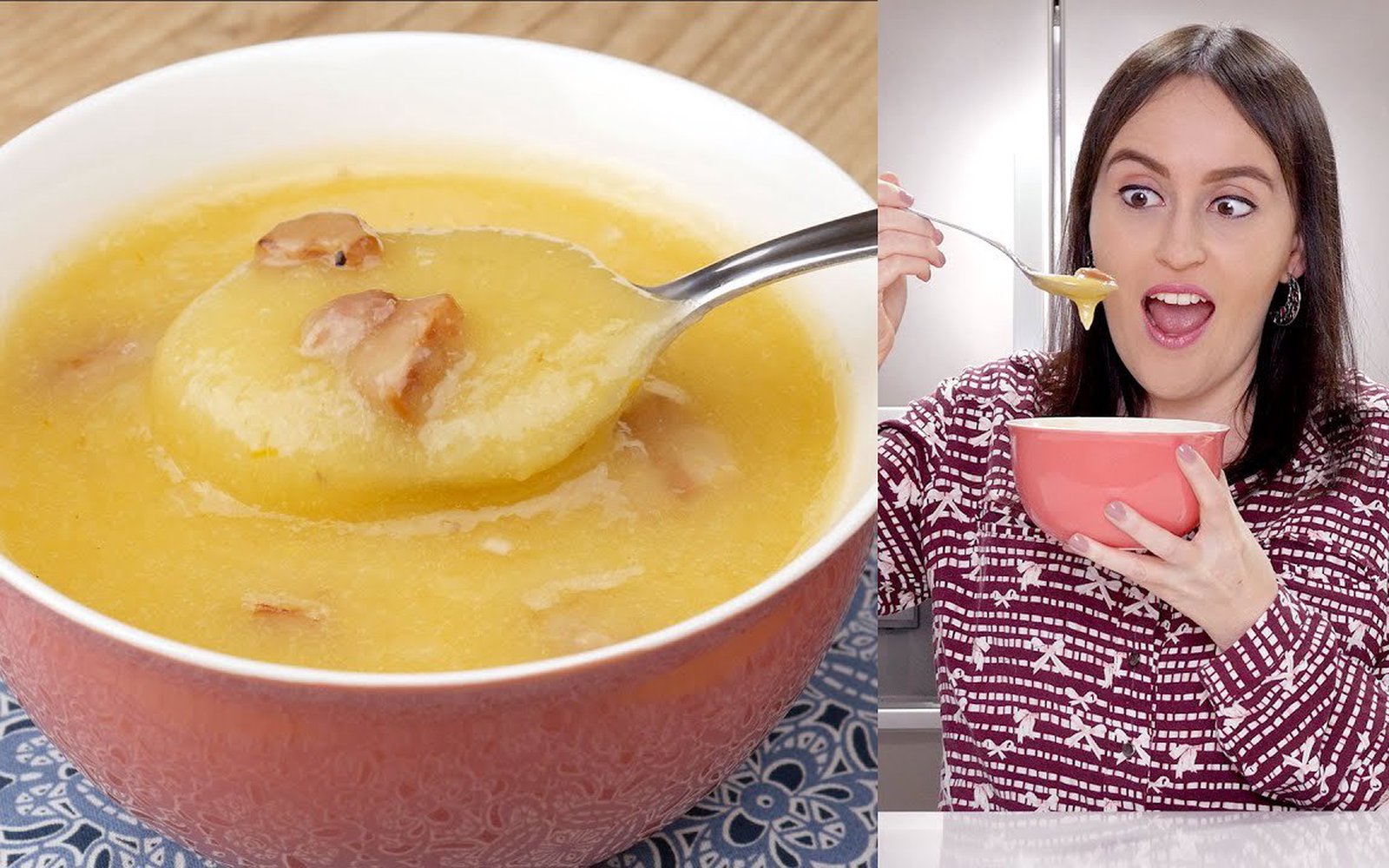Sopa Cremosa de Mandioca com Linguiça