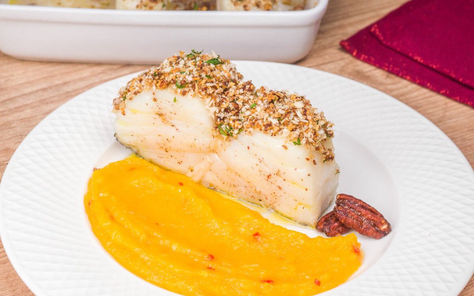 Bacalhau com Crosta de Noz Pecan