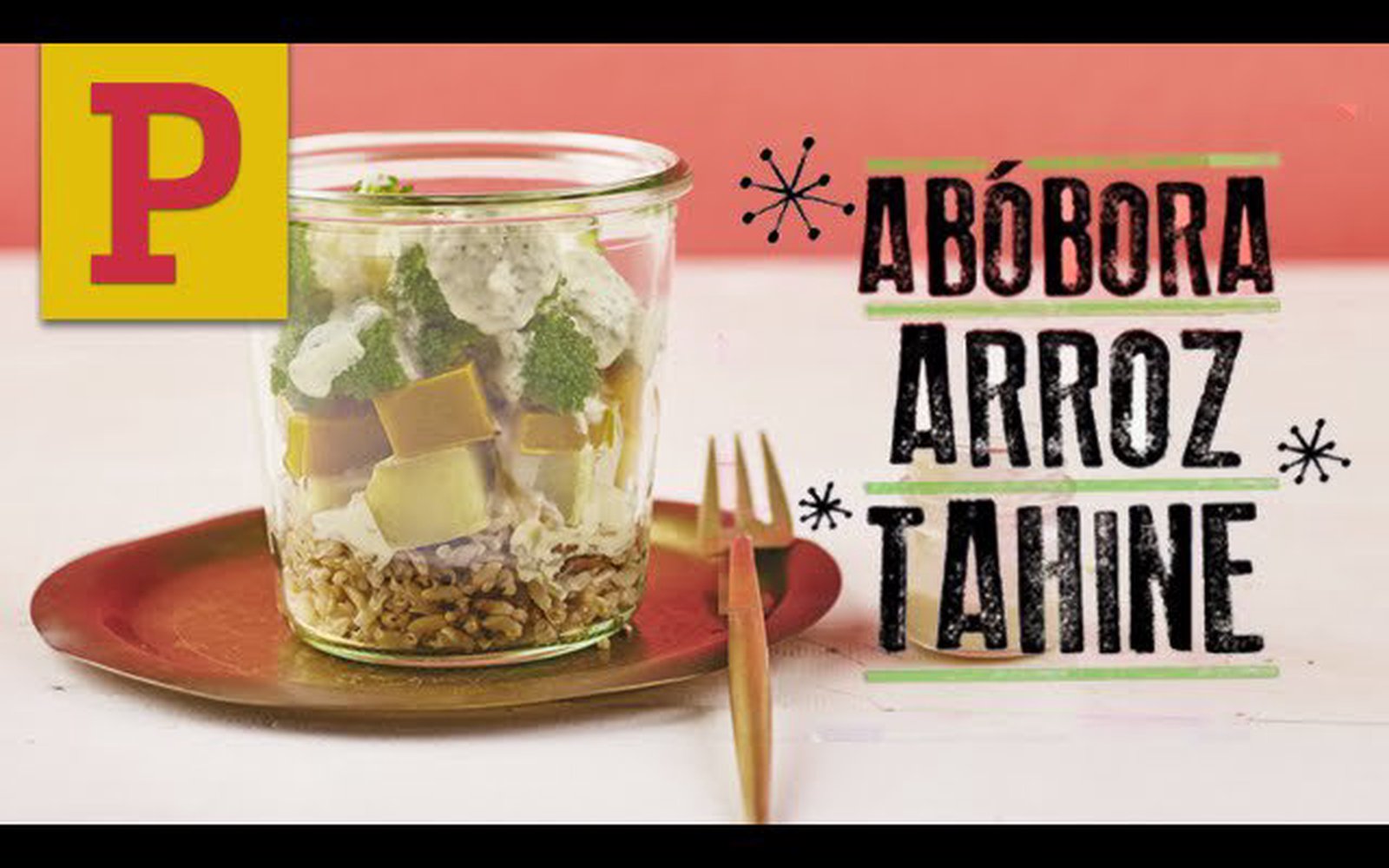 Salada de Legumes Assados com 7 Cereais e Molho de Tahine no Pote