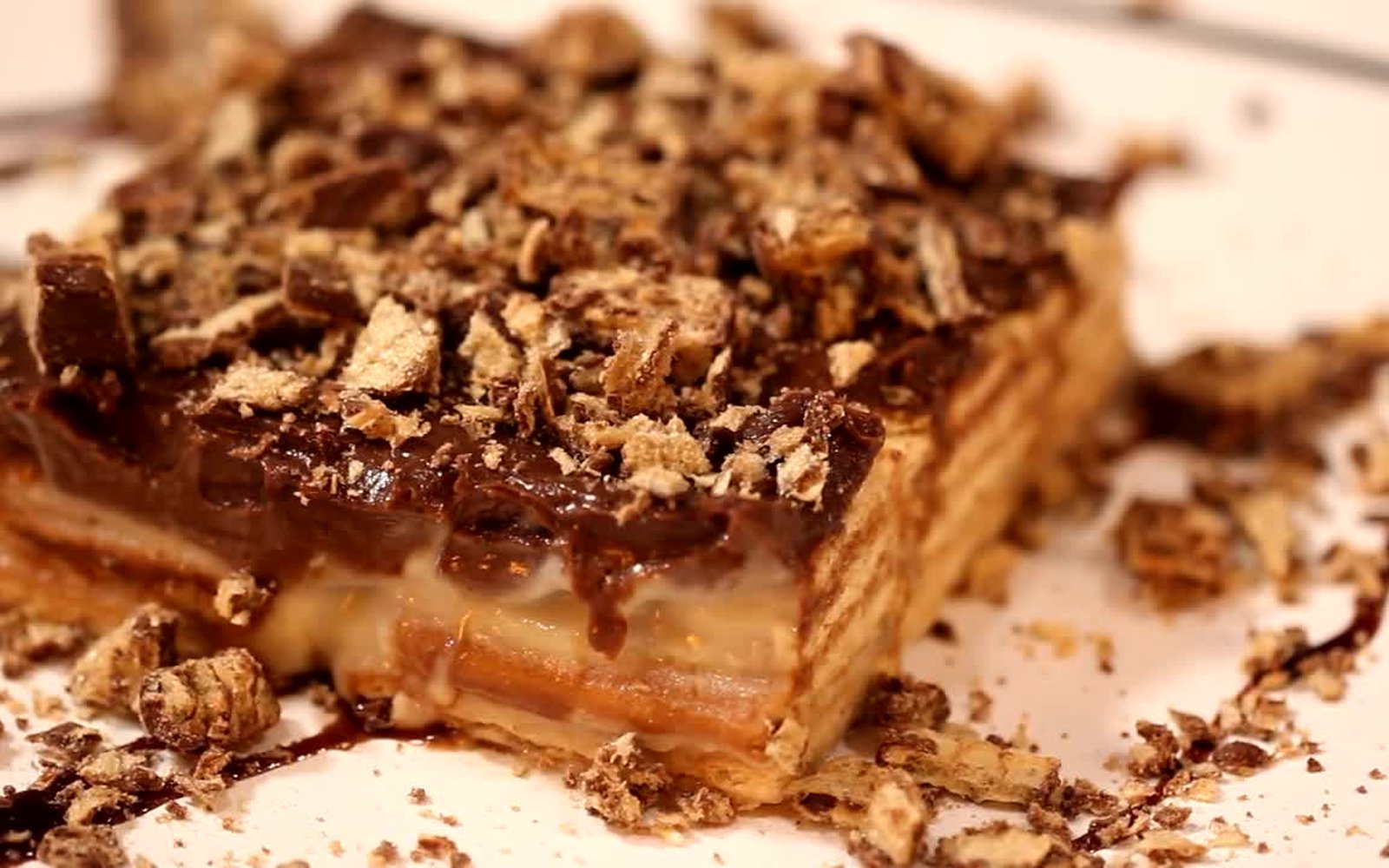 Receita de Pavê de Creme de Amendoim com Chocolate