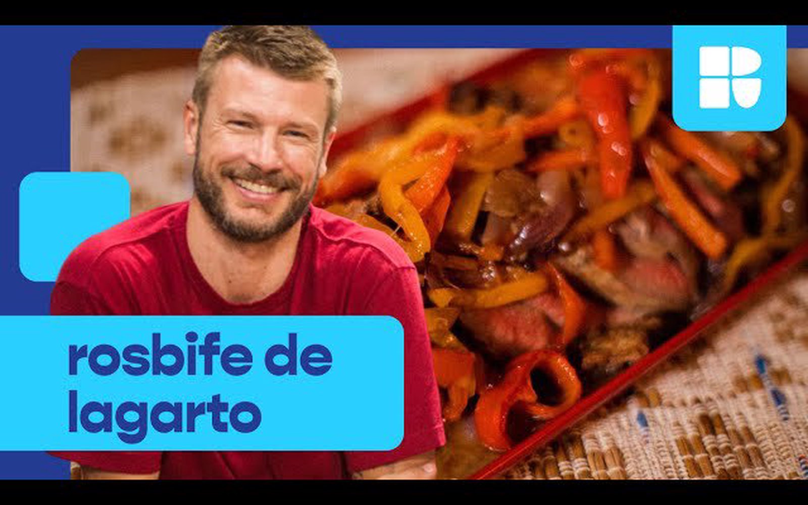 Rosbife de lagarto com pimentões