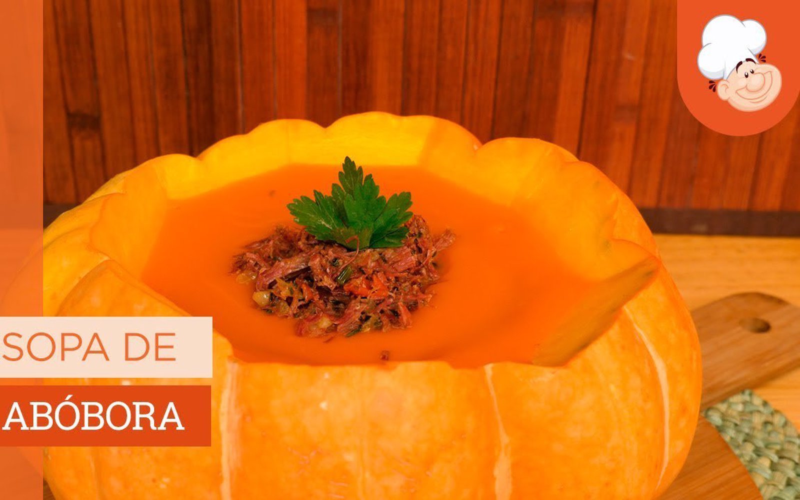 Sopa de Abóbora com Carne Seca