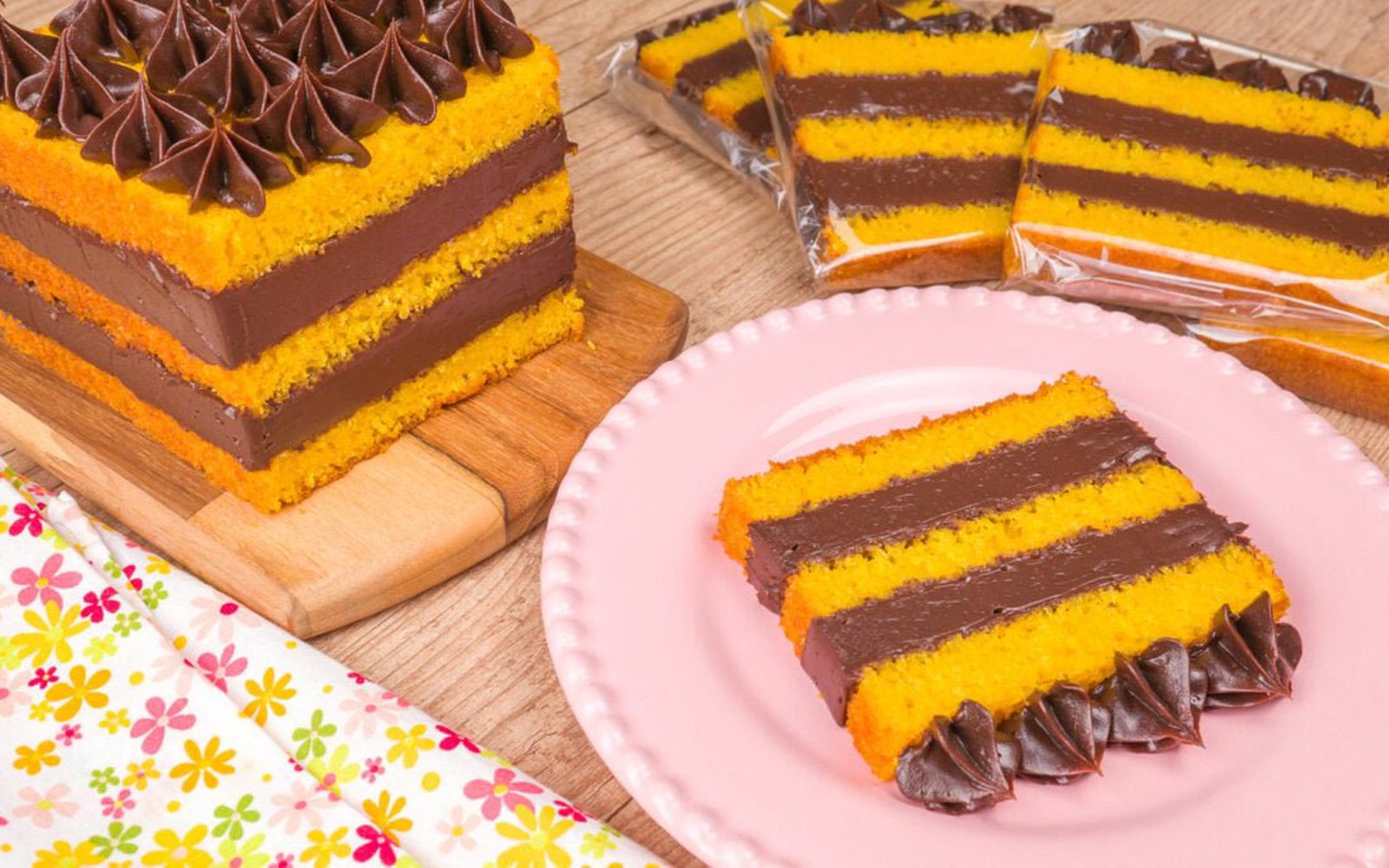 Slice Cake de Bolo de Cenoura