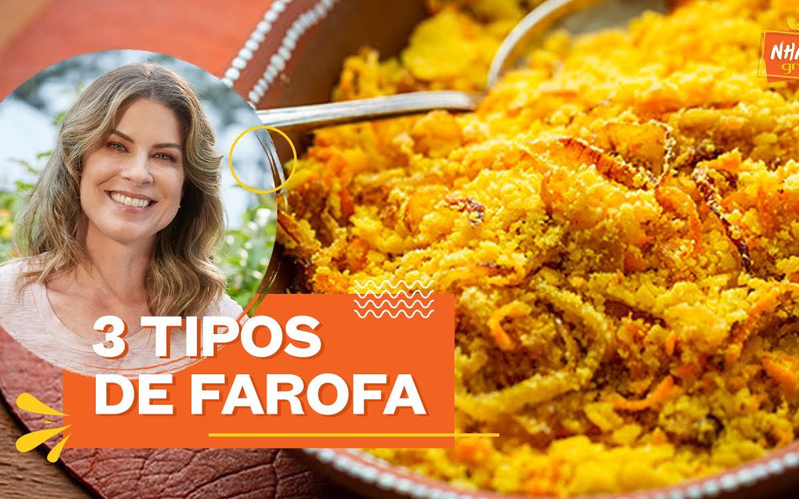 3 Tipos de Farofa: Aveia, Coco e Cenoura