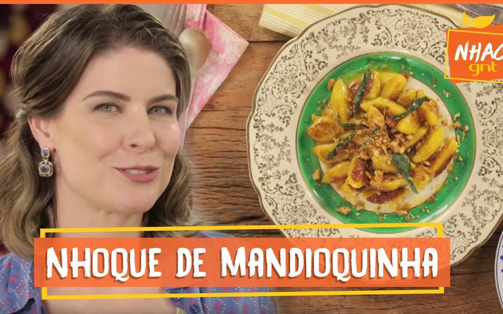Nhoque de mandioquinha com molho de manteiga e sálvia