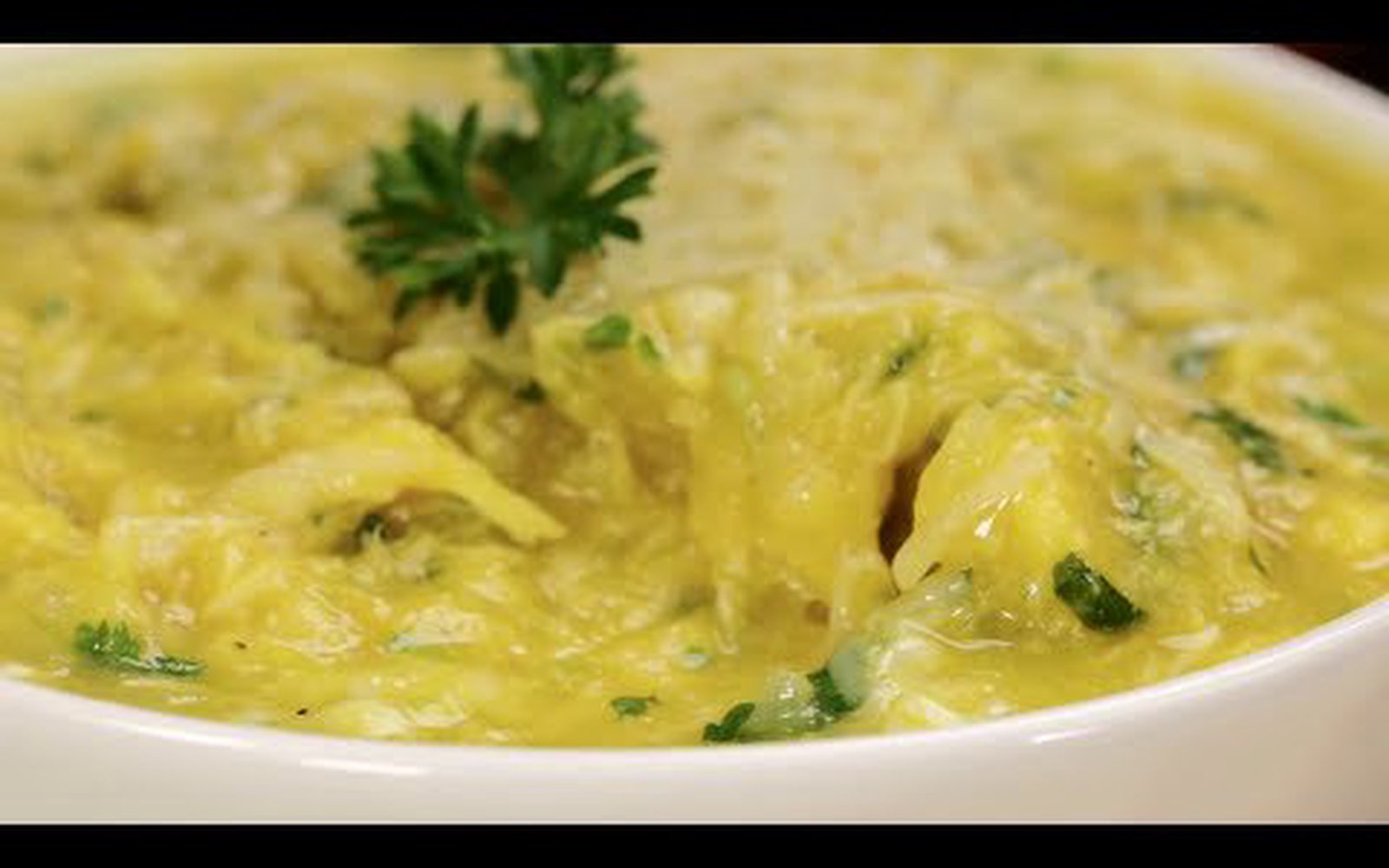 Caldo de Abóbora e Frango