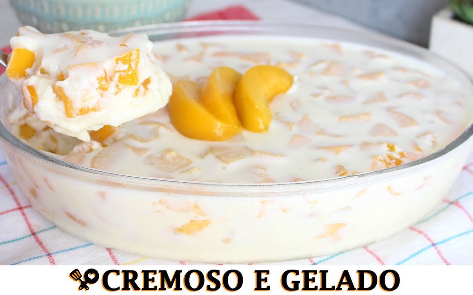 Gelado de Pêssego Delicioso