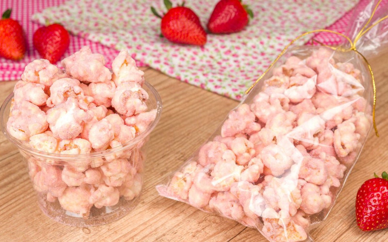 Pipoca Doce Gourmet de Morango