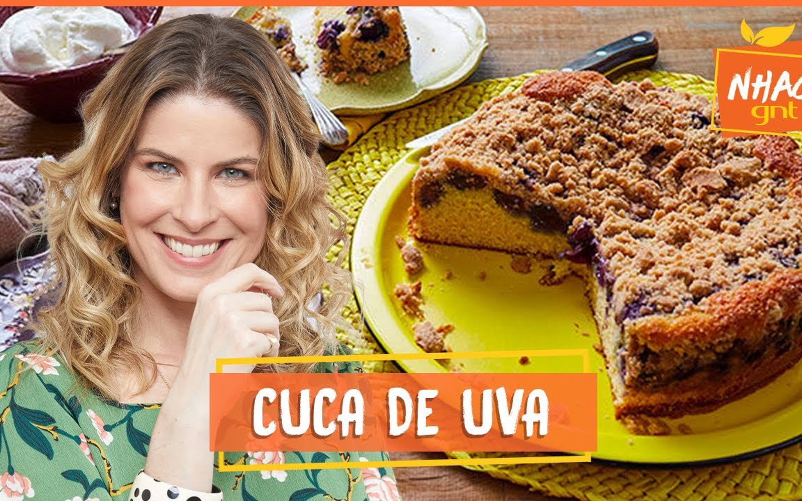 Cuca de Uva com Farofa Crocante