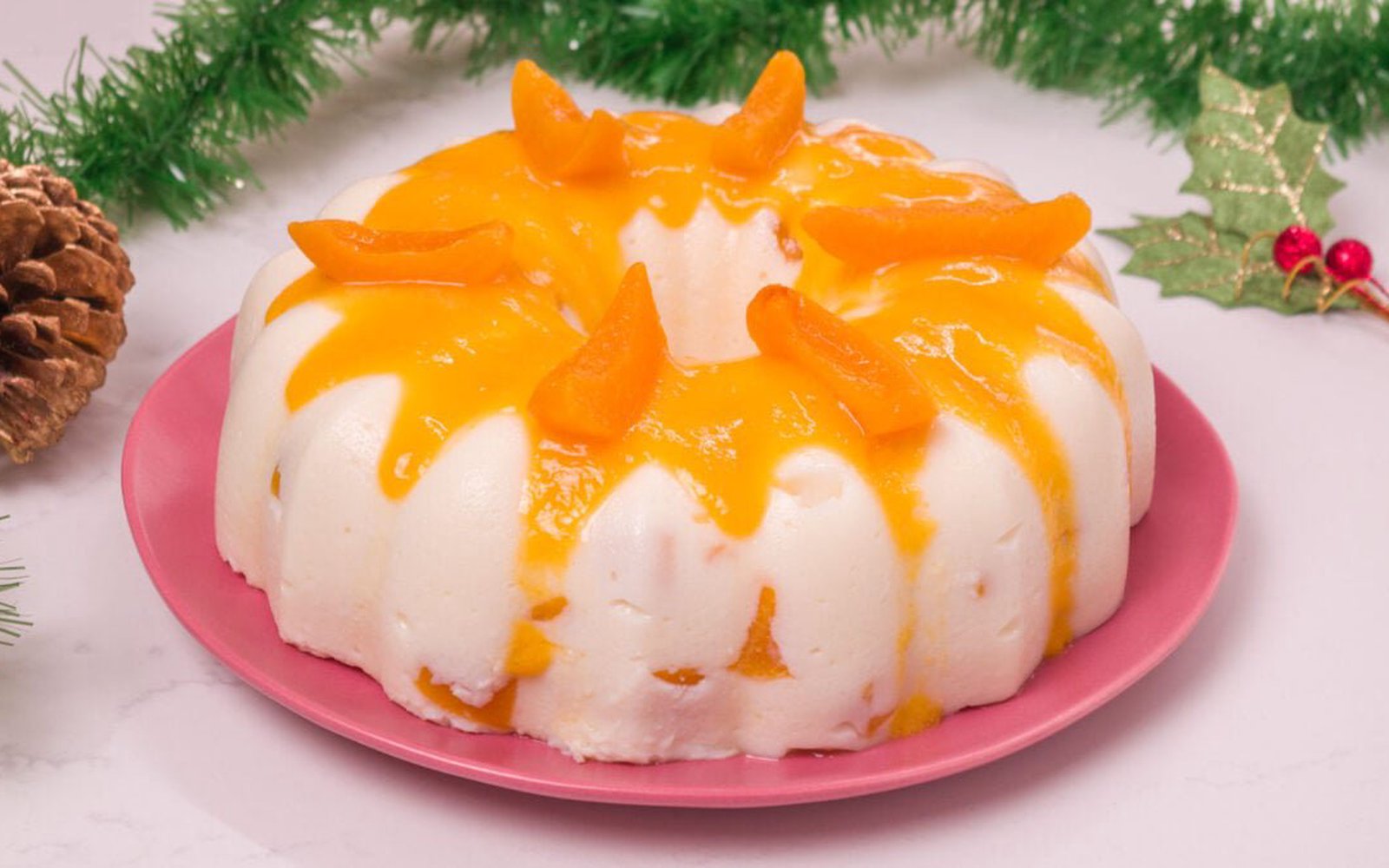 Manjar de Coco com Pêssego