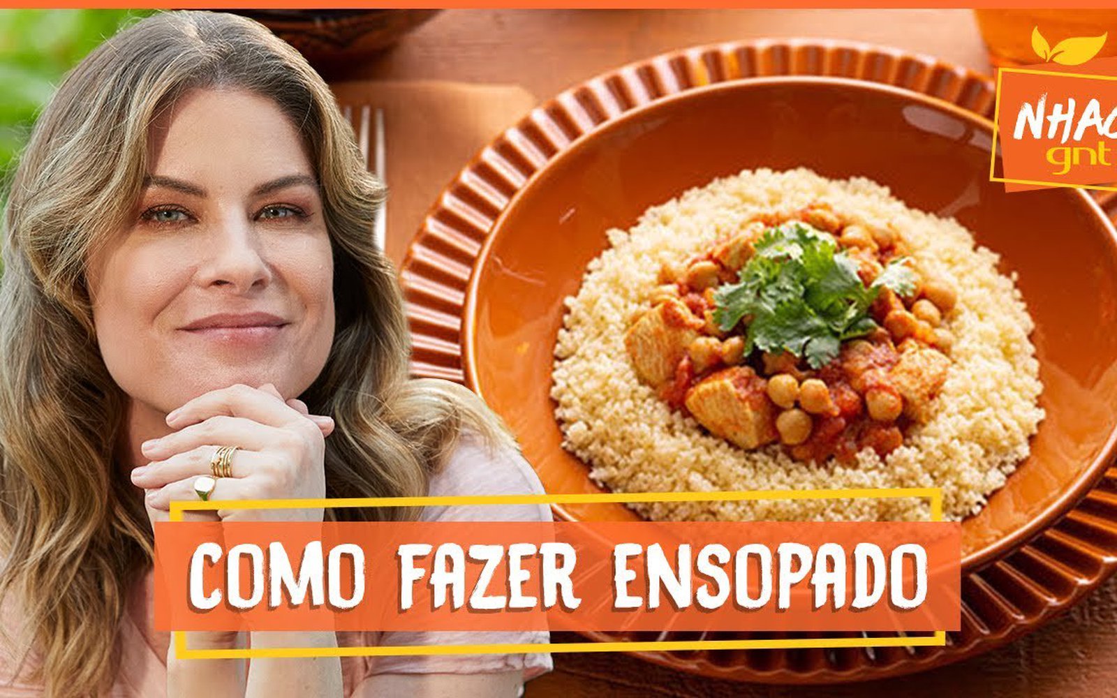 Ensopadinho de frango com grão-de-bico e cuscuz marroquino