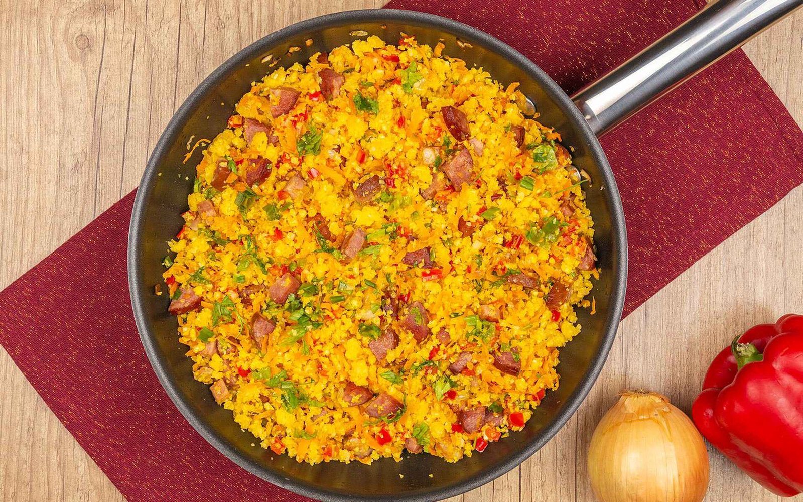 Farofa de Cuscuz simples e deliciosa