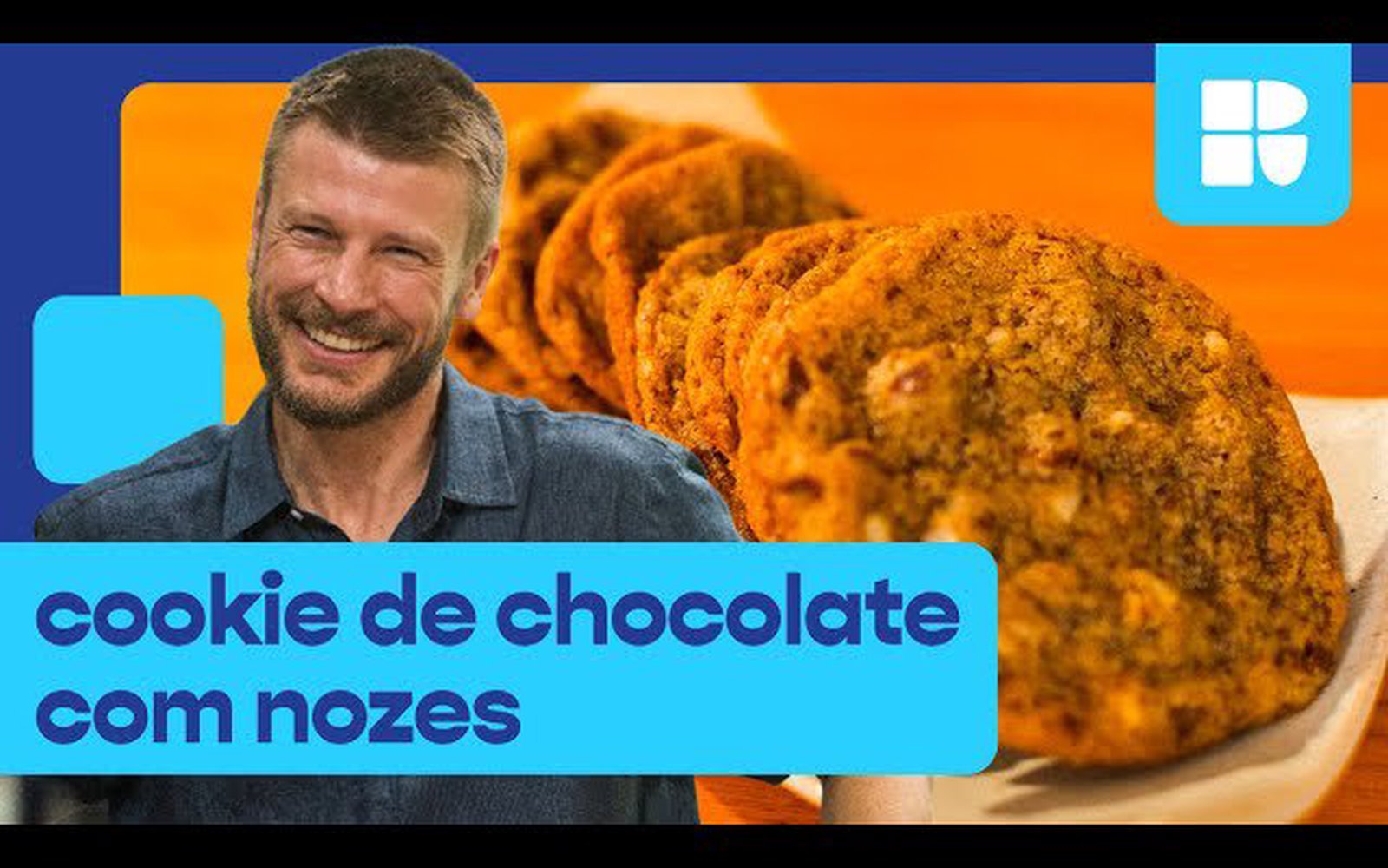 Cookies de chocolate com nozes