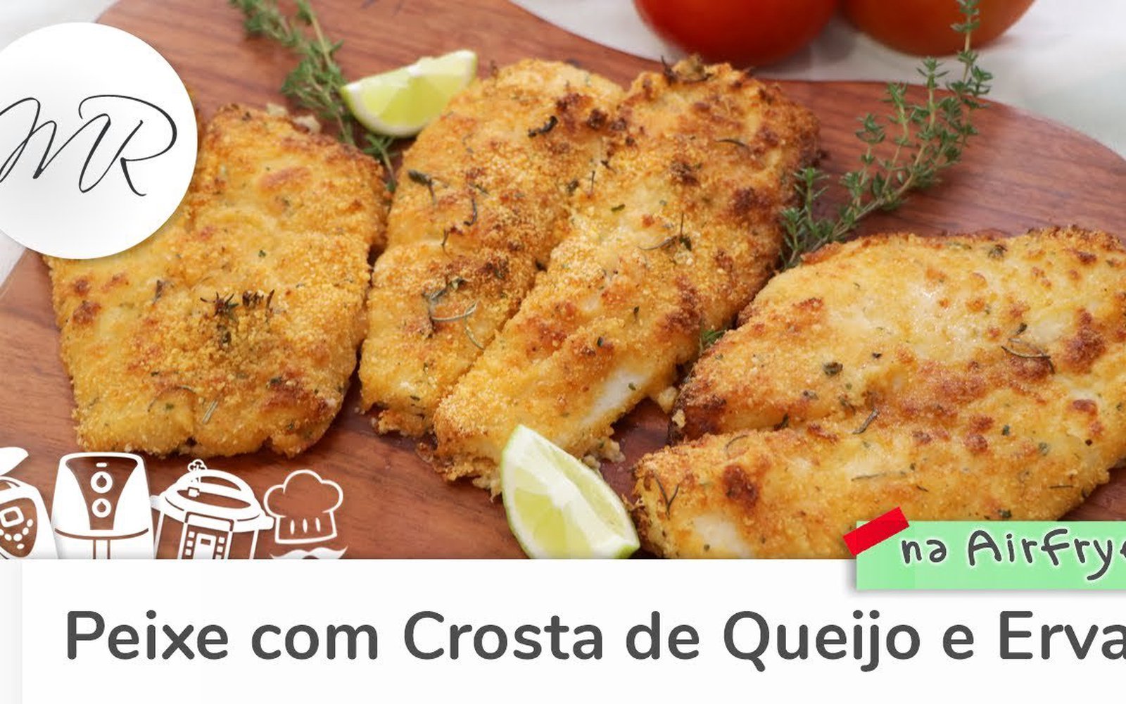 Peixe com Crosta de Queijo e Ervas na AirFryer