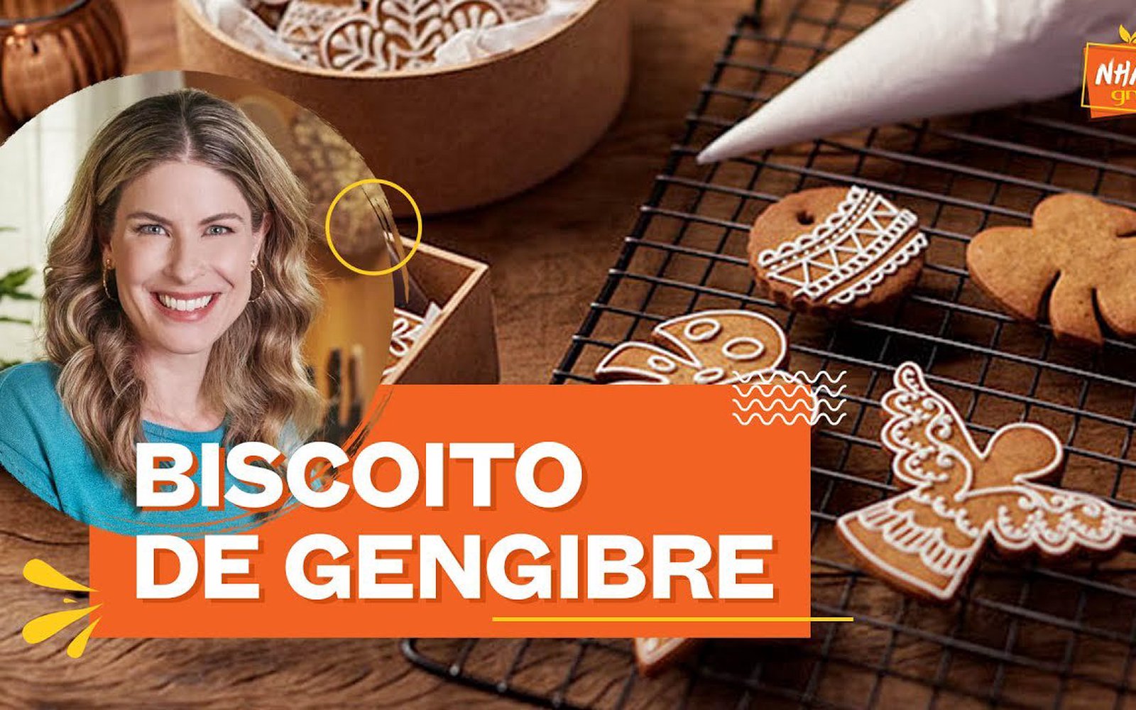 Biscoito de gengibre decorado com glacê