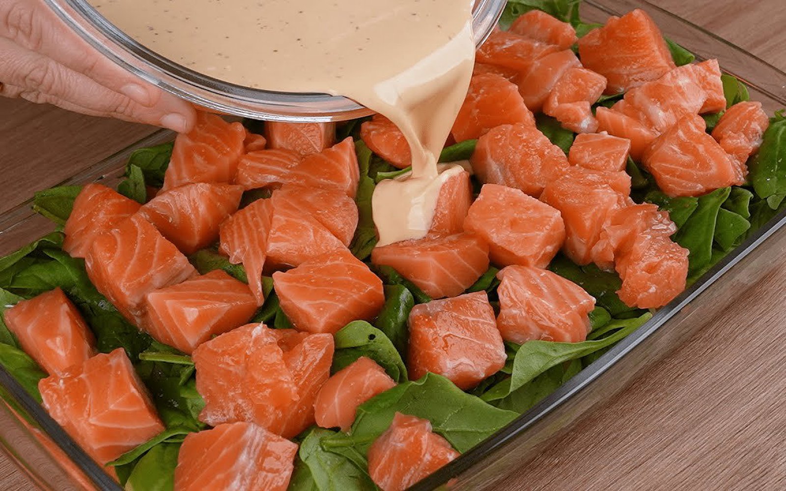 Salmão com Legumes e Espinafre