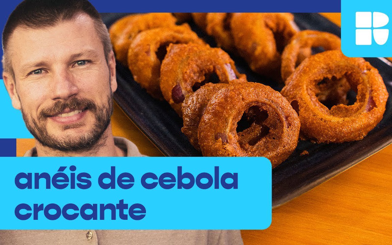 Anéis de cebola crocante