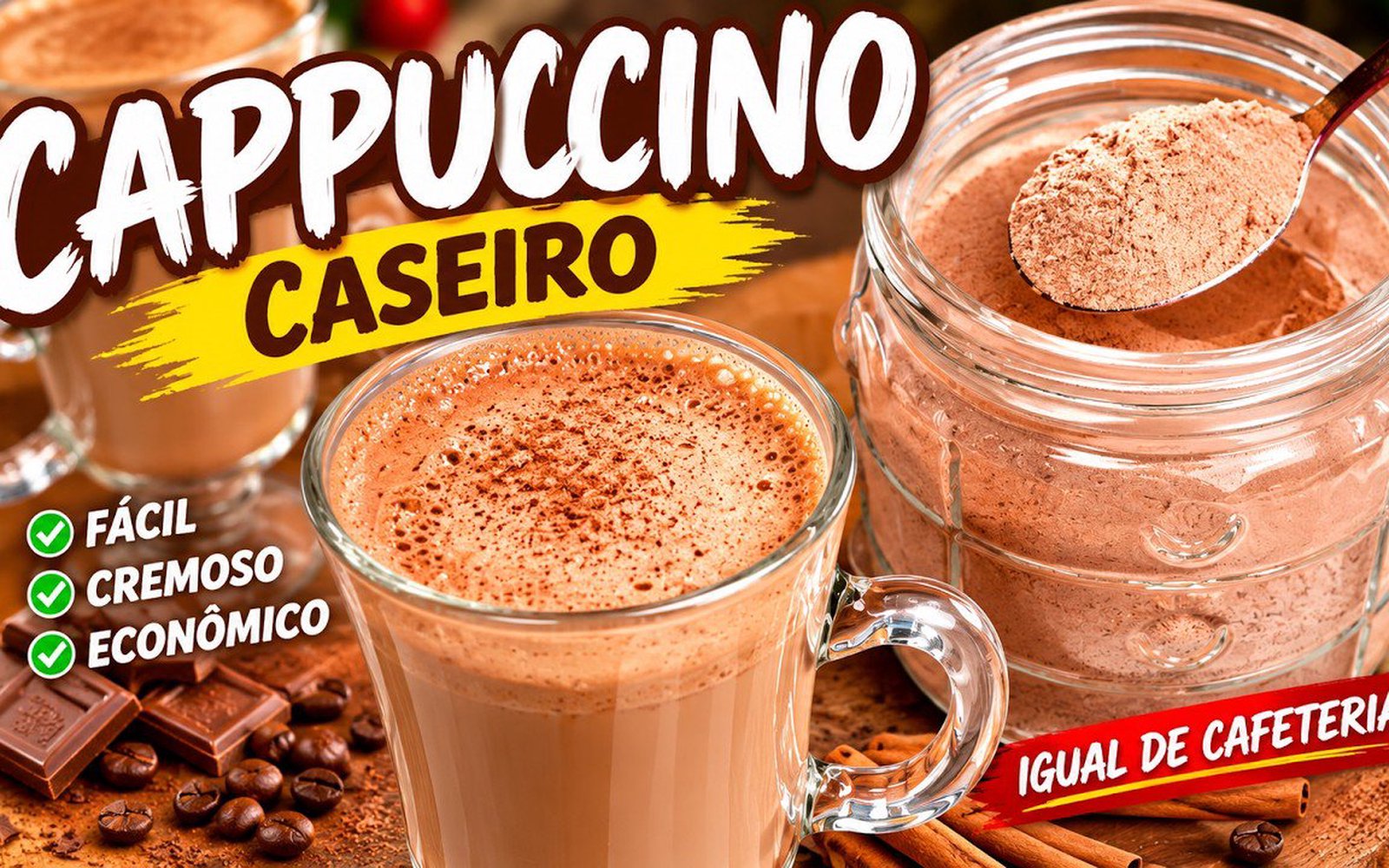 Cappuccino em Pó Caseiro