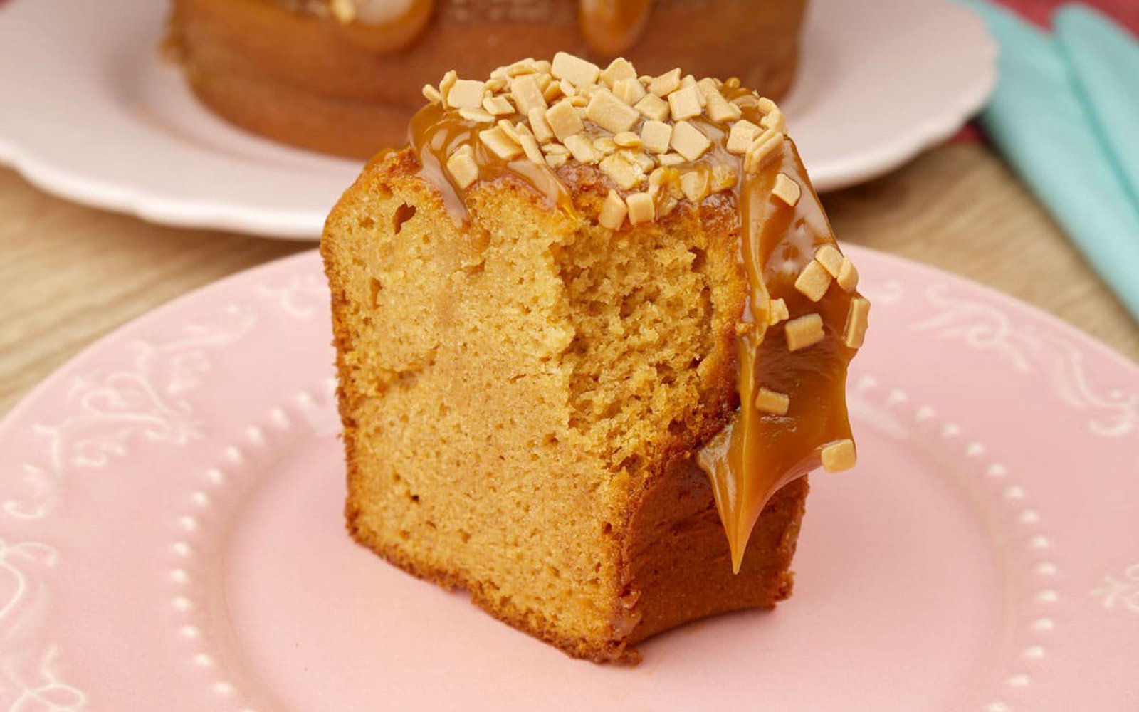 Bolo de Doce de Leite com Banana de Liquidificador