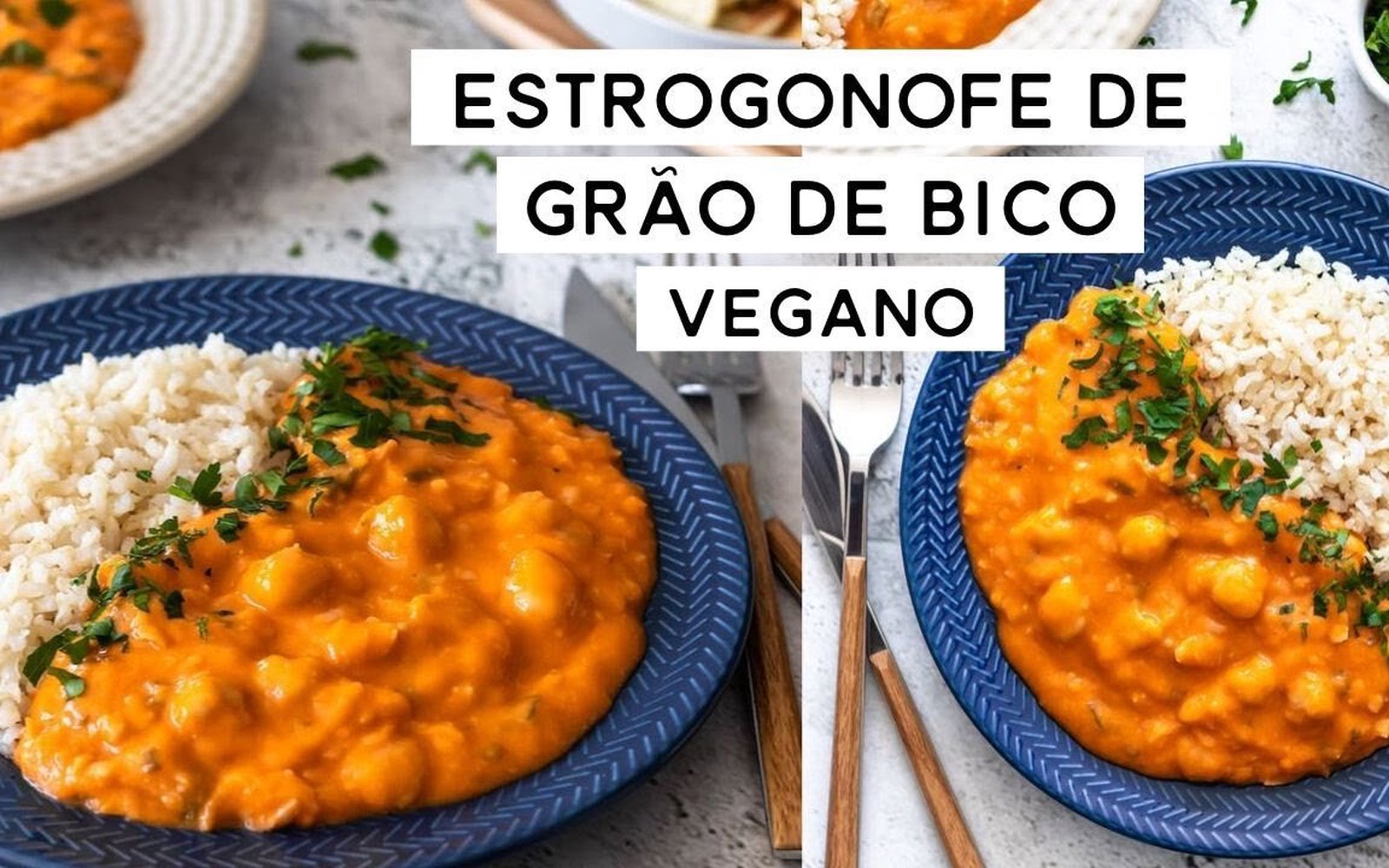 Estrogonofe de Grão-de-Bico Vegano