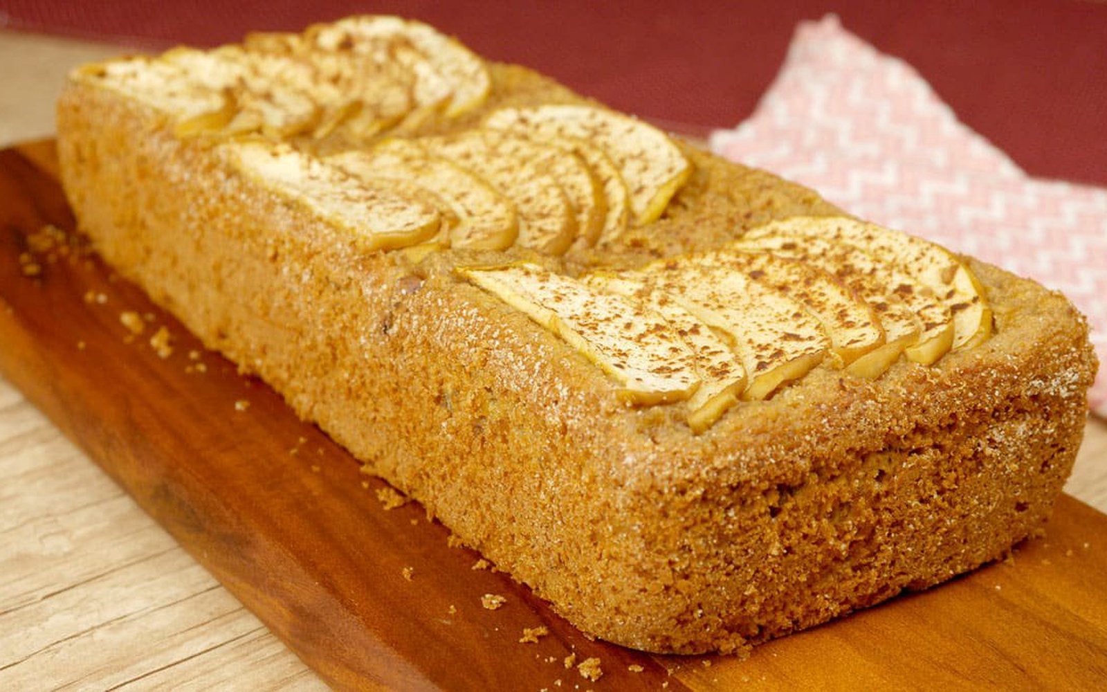 Bolo de Maçã sem Açúcar, sem Lactose e sem Farinha - Bolo Nutritivo