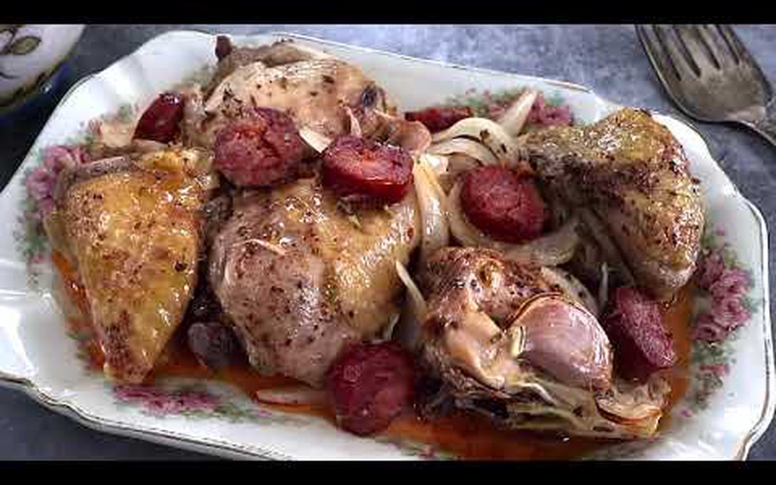 Frango no Forno com Chouriço