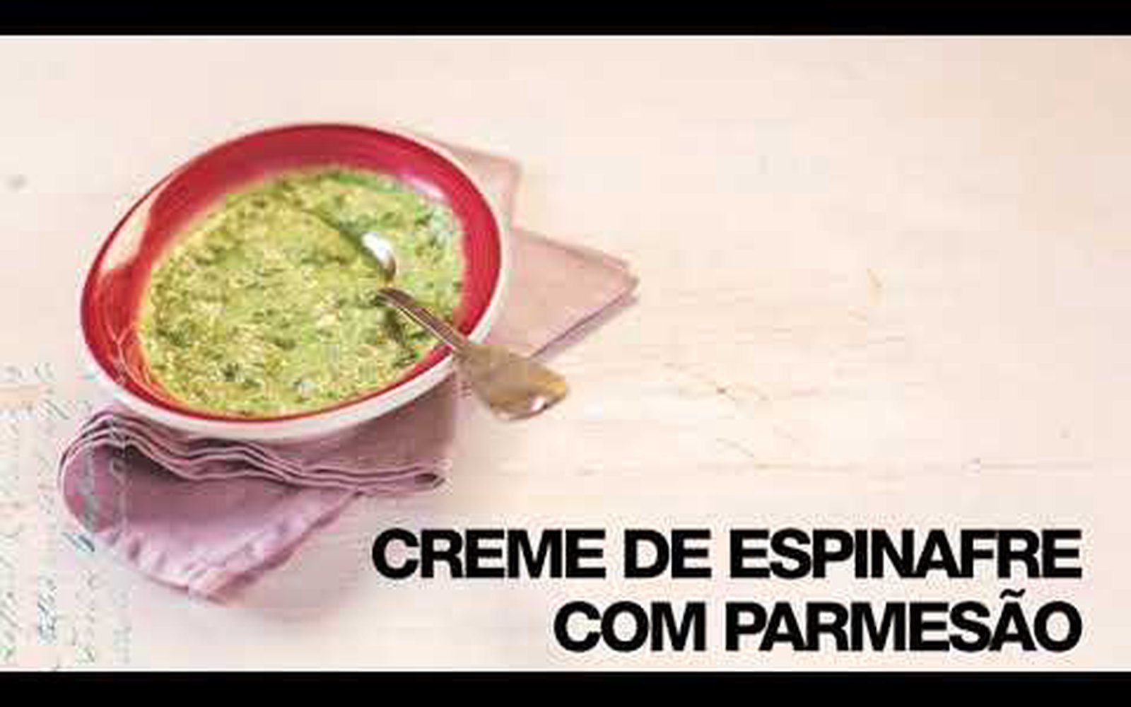 Creme de Espinafre com Parmesão