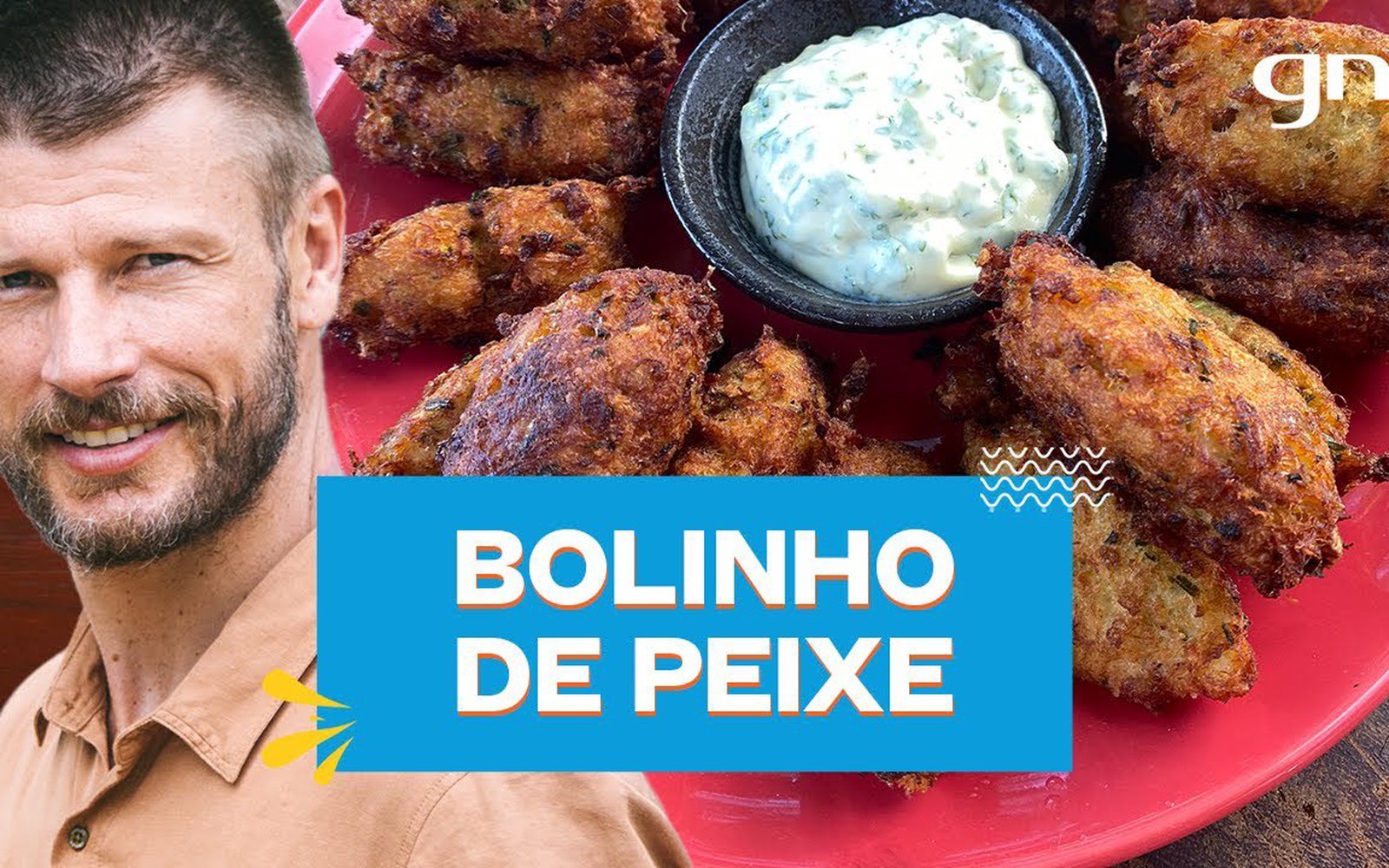 Bolinho de peixe com maionese de ervas