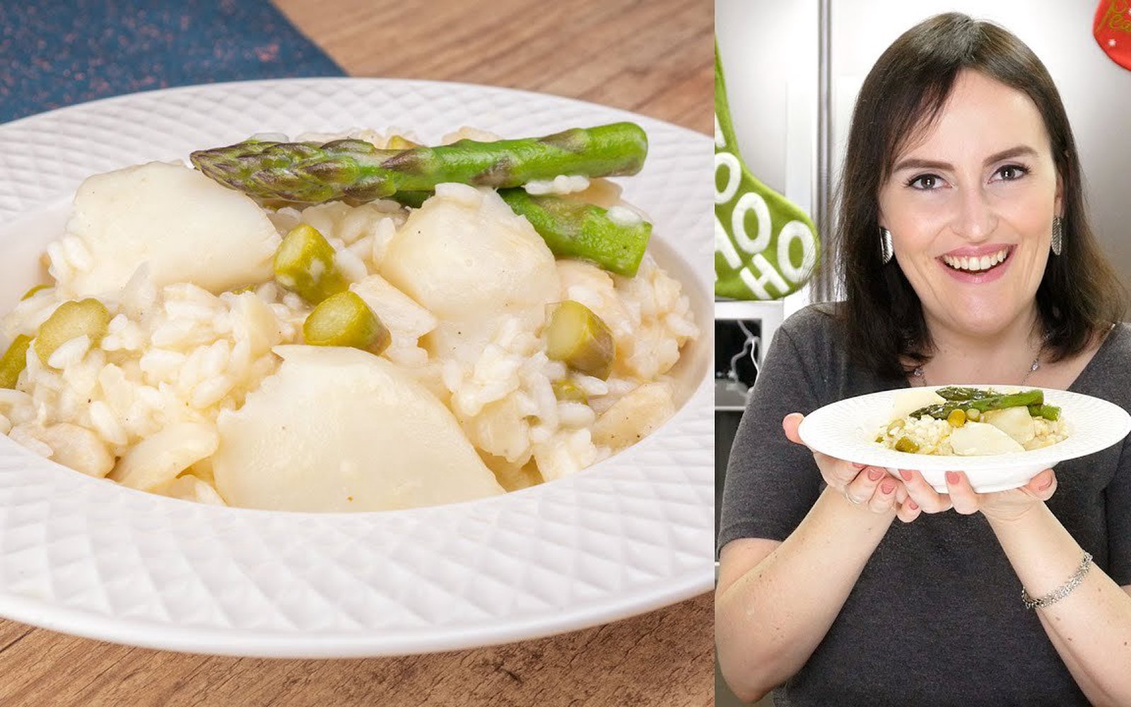 Risoto de Bacalhau com Aspargos