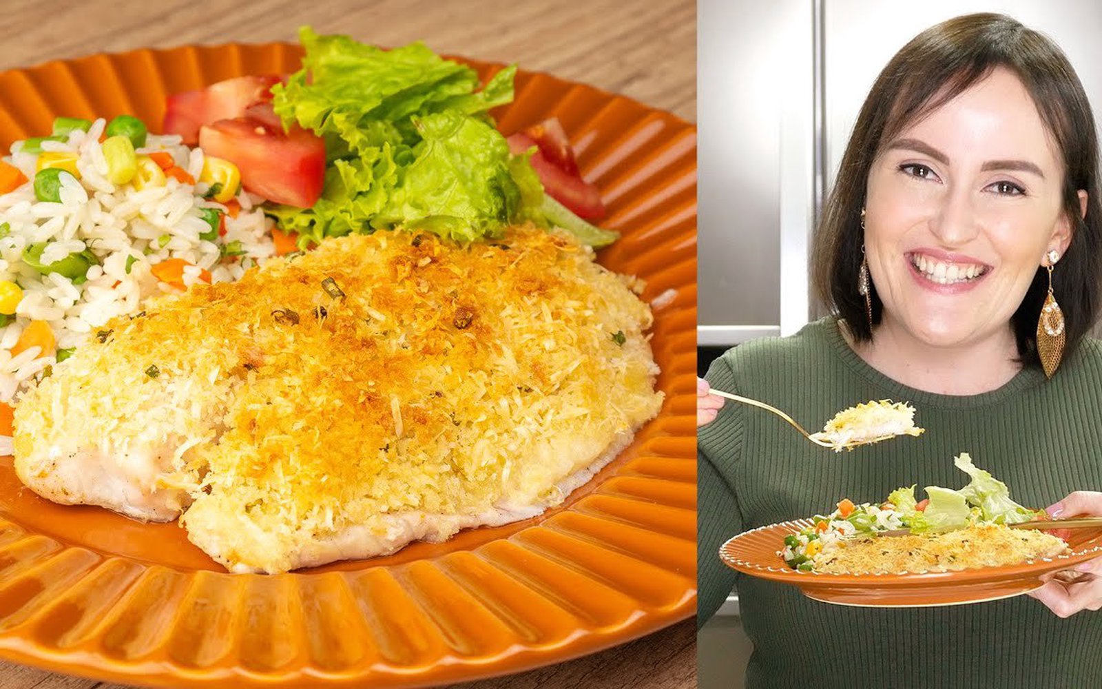 Tilápia com Crosta de Parmesão Crocante